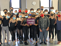 Picture of Mavin Khoo, Akram Khan Company, and students from Chicago Academy for the Arts.